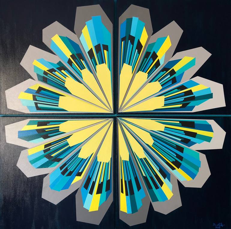 770x761 Saatchi Art Great Big Flower Painting By Brian Wolbaum - Big Flower Painting