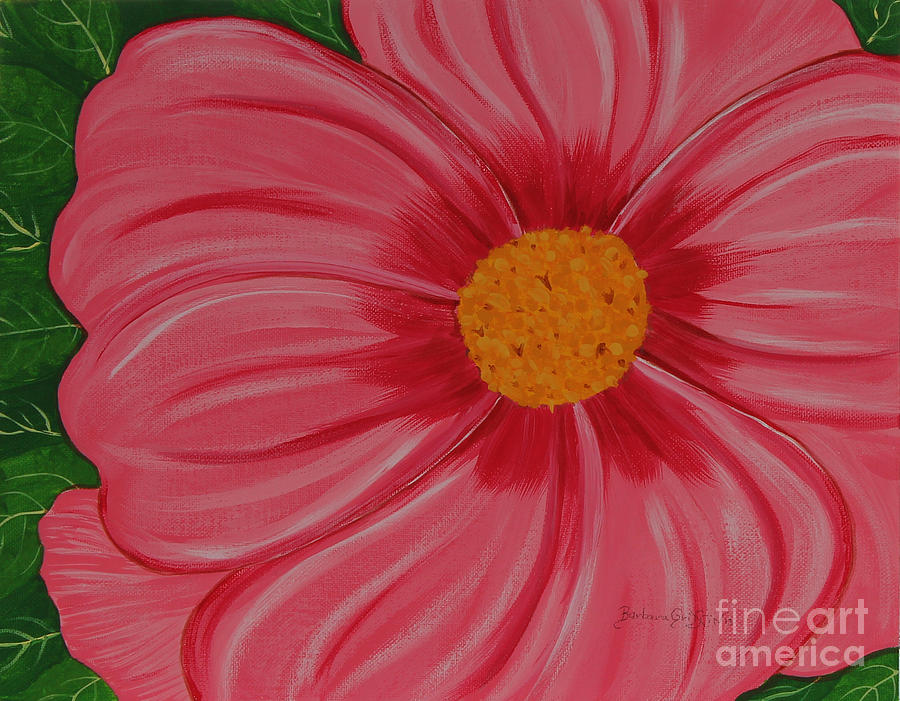 900x701 Big Pink Flower - Big Flower Painting