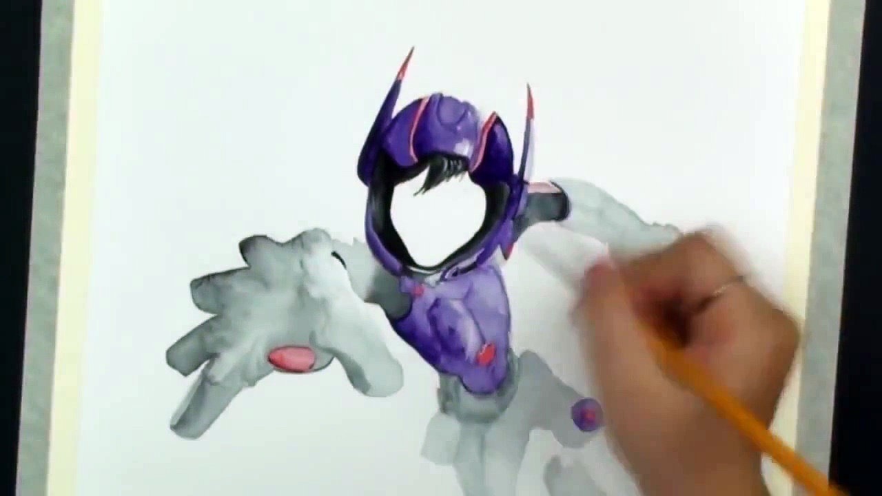 1280x720 Speed Drawing Hiro Hamada Disney Big Hero 6 Time Lapse Watercolor - Big Hero 6 Painting