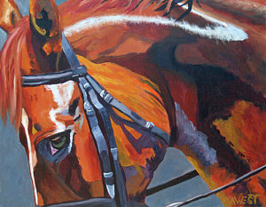 300x233 Horse Head Paintings Fine Art America - Big Horse Painting