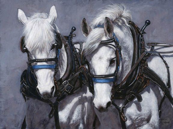 576x432 Horse Painting By Adeline Halvorson Art - Big Horse Painting