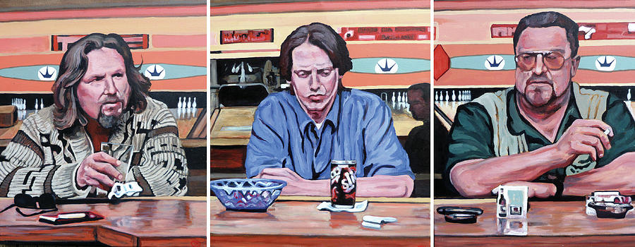 900x350 Pause For Reflection Painting By Tom Roderick - Big Lebowski Painting
