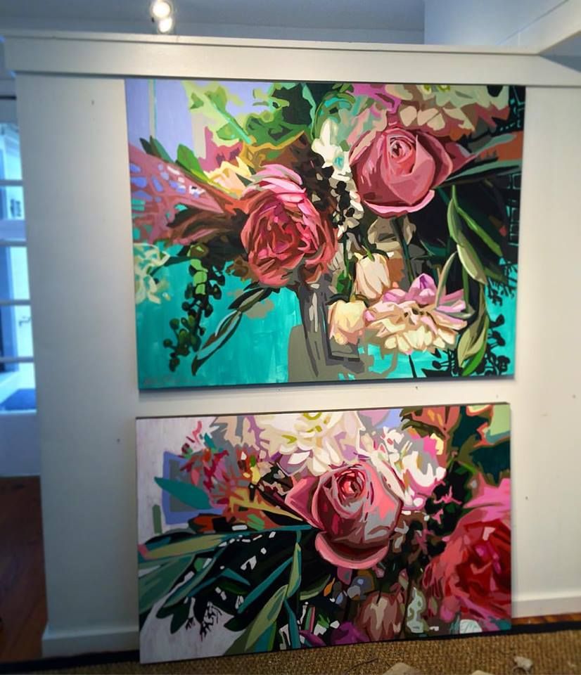 826x960 Flower Paintings By Kate Mullin. Flowers - Big Painting