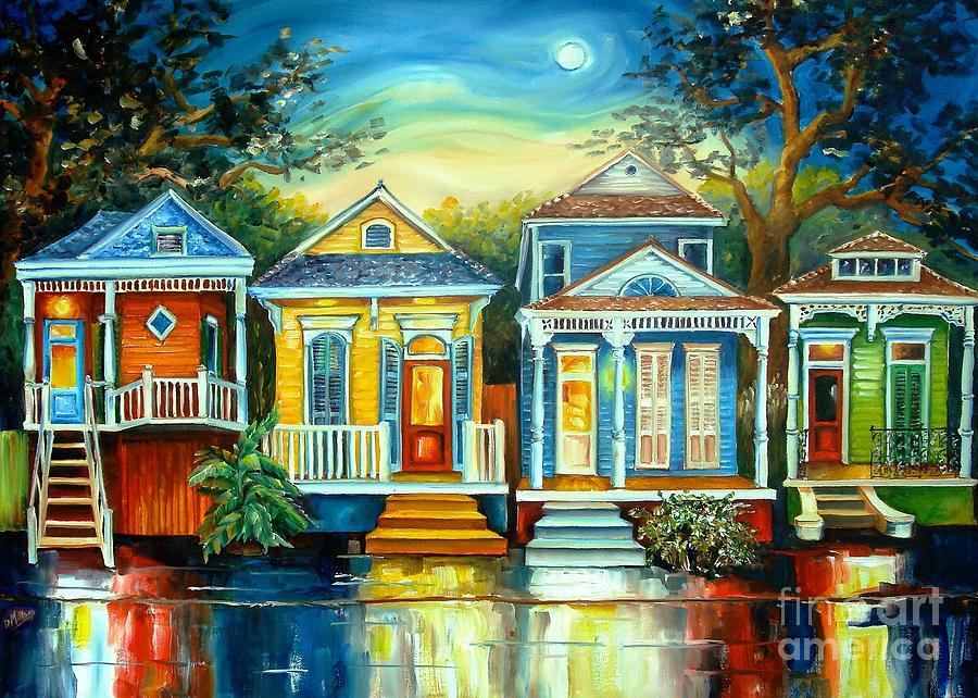 900x642 Big Easy Moon Painting By Diane Millsap - Big Painting