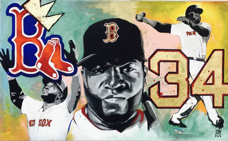 770x475 Saatchi Art Big Papi Painting By Isai Mireles - Big Papi Painting