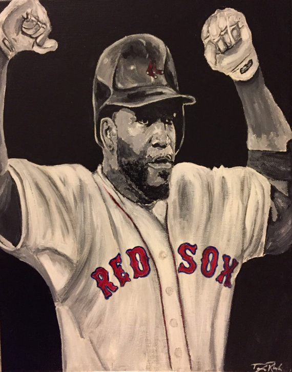570x725 Big Papi David Ortiz Paintingred Sox Baseball - Big Papi Painting