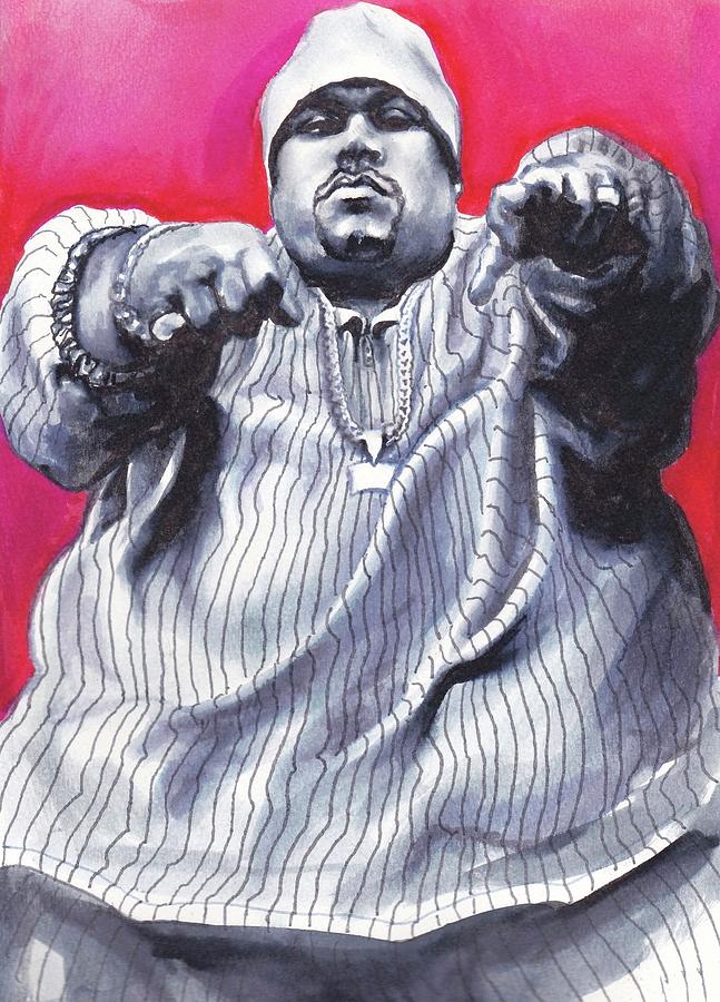 647x900 Big Pun Painting By Husska Designs - Big Pun Painting