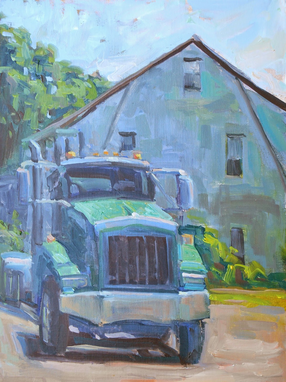 1199x1600 Oil Paintings By Ken Dorros - Big Rig Painting