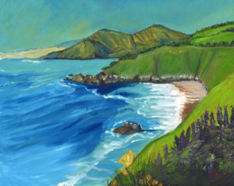 340x270 Big Sur Painting Etsy - Big Sur Painting