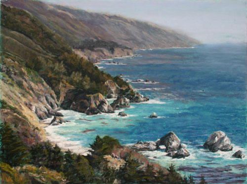 500x373 Ceramic Art Tiles Jim Tyler Fine Art - Big Sur Painting
