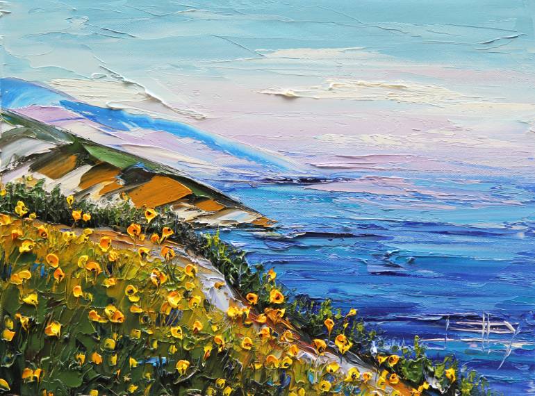 770x570 Saatchi Art A Day In Big Sur Painting By Lisa Elley - Big Sur Painting