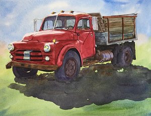 300x230 Dump Trucks Paintings Fine Art America - Big Truck Painting