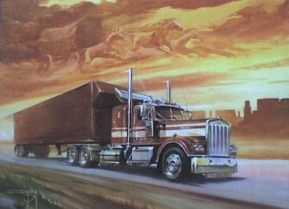 588x425 Gallery Truck Paintings, - Big Truck Painting