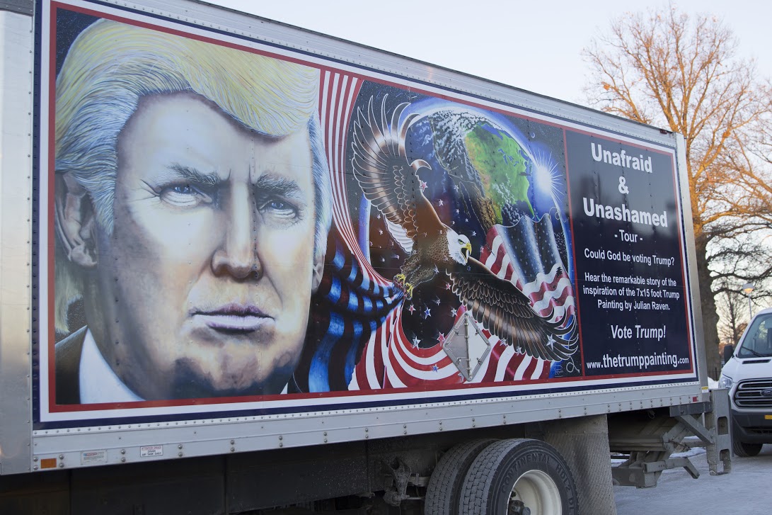 1091x727 Meet The New York State Artist Following Donald Trump With A Big - Big Truck Painting