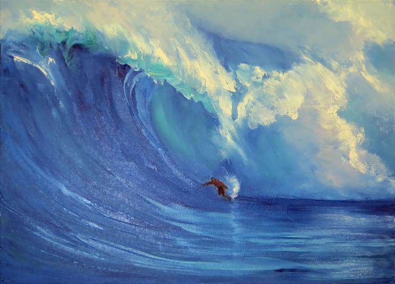 770x553 Saatchi Art Big Wave Painting By Elena Lukina - Big Wave Painting