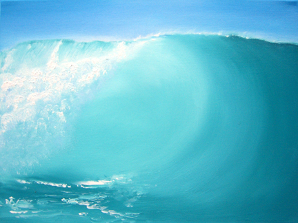 432x324 Big Wave Oil Painting Ocean Surf Waves, Seascape - Big Wave Painting