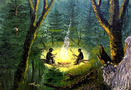 440x304 Cryptomundo Bigfoot Artist Dies Suddenly - Bigfoot Painting