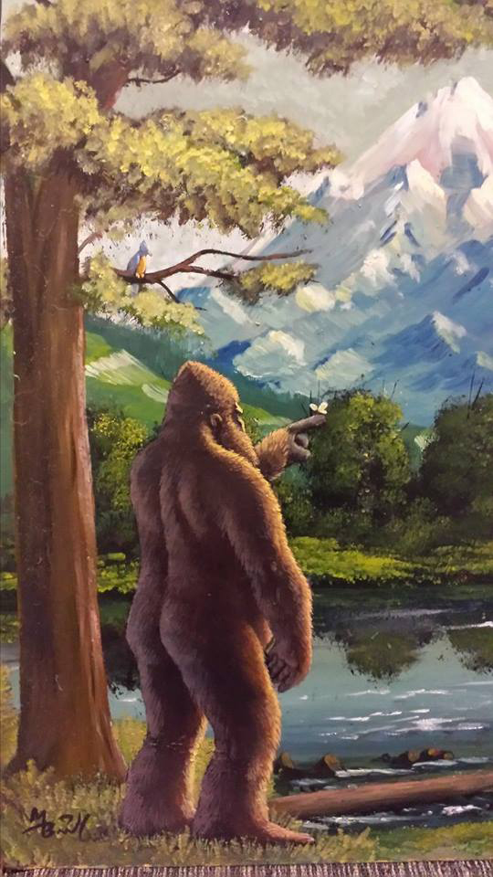 540x960 Monsters In Thrift Shop Paintings C.l.a.w. - Bigfoot Painting