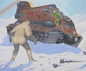 300x248 Original Yeti, Sasquatch Bigfoot Illustration Fantasy Horror Cover - Bigfoot Painting