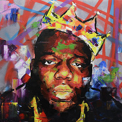 250x250 Notorious Big Paintings - Biggie Crown Painting
