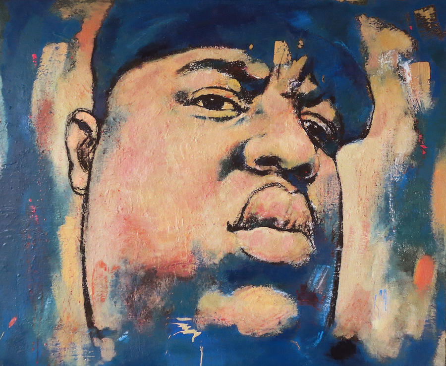900x739 Biggie Smalls Art Painting Poster Painting By Kim Wang - Biggie Painting