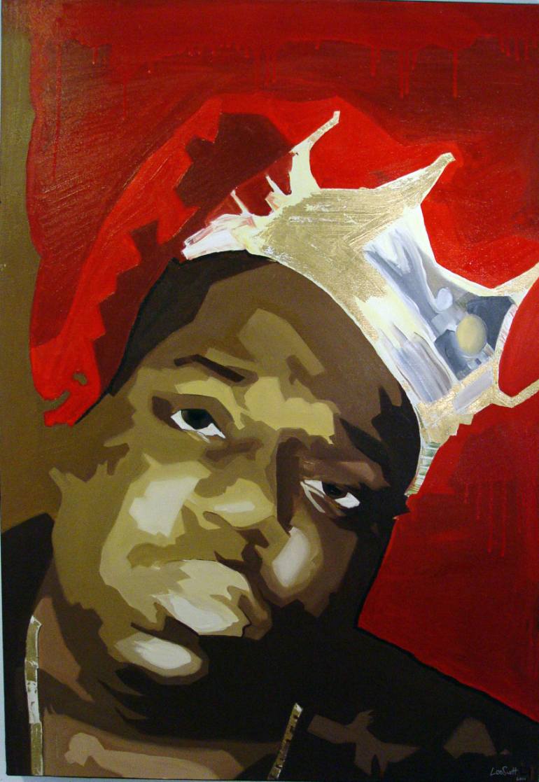 770x1117 Saatchi Art King Biggie Painting By Leo Scott - Biggie Painting