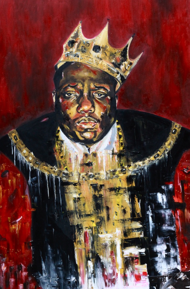 640x974 Urban Profile Amar Stewart, The Artist Painting Nyc Rappers As - Biggie Painting