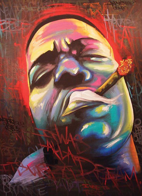 500x688 Bad Ass Biggie Painting Canvas Ideas Graffiti - Biggie Painting