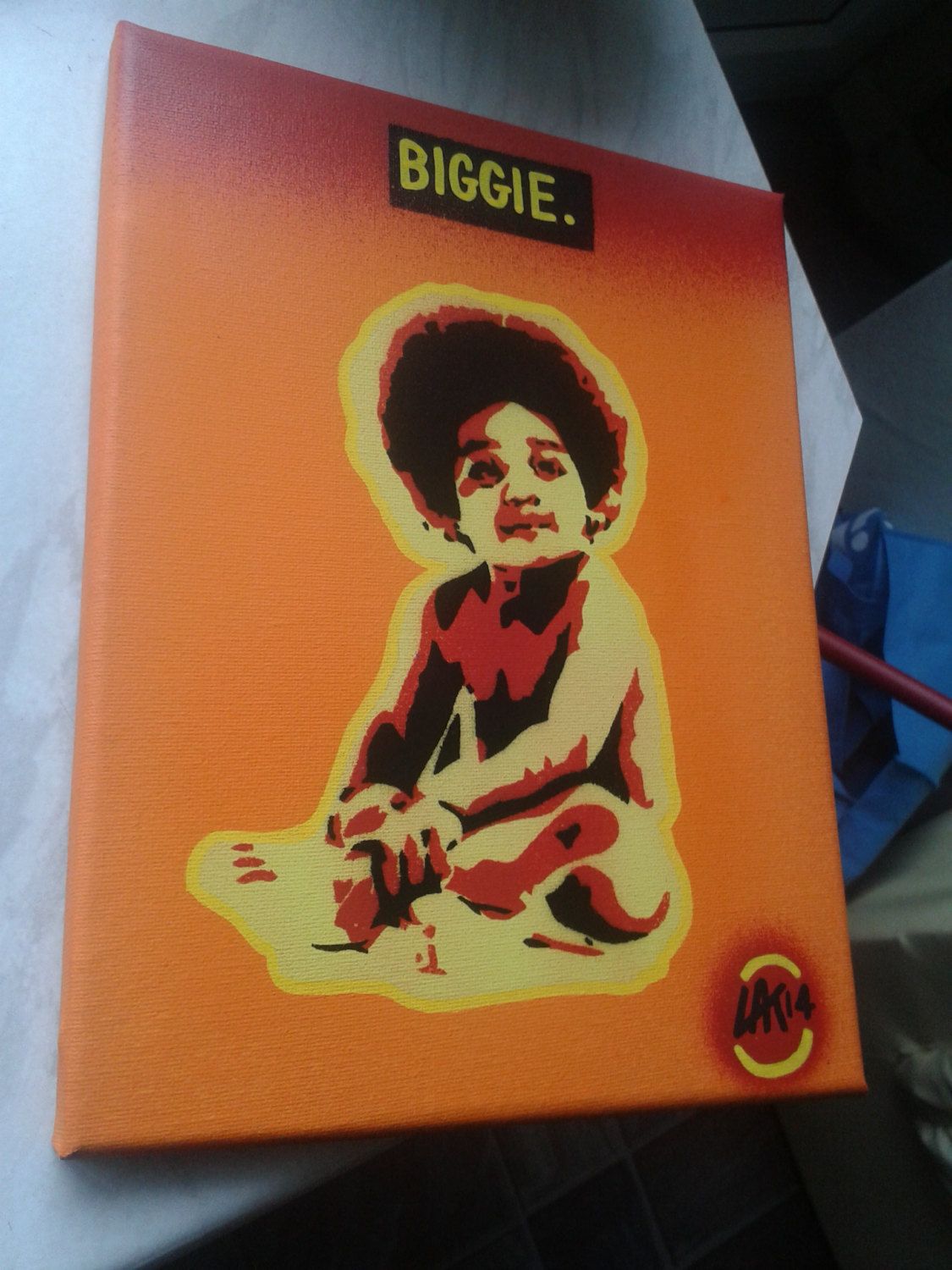 1125x1500 Biggie Smalls Baby Painting 10 By 12 Inch Canvas Stencils Spray - Biggie Painting Crown