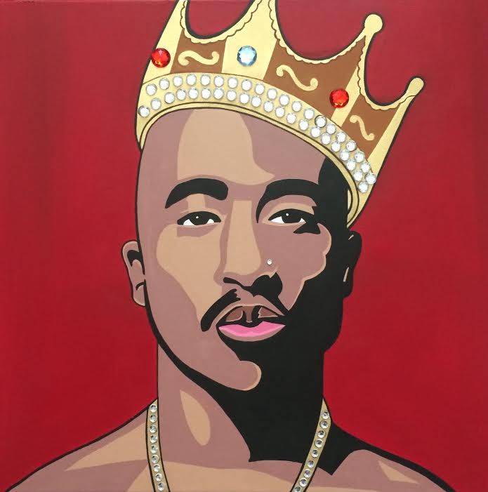 695x701 King Pac - Biggie Painting Crown