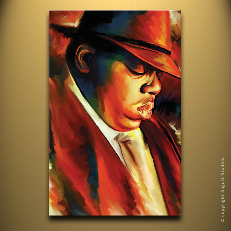 808x808 Notorious Big Biggie Smalls Canvas Artwork August Studios - Biggie Smalls Canvas Painting