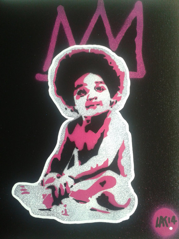 570x760 Biggie Smalls Baby Painting 10 By 12 Inch Canvas Stencils - Biggie Smalls Crown Painting
