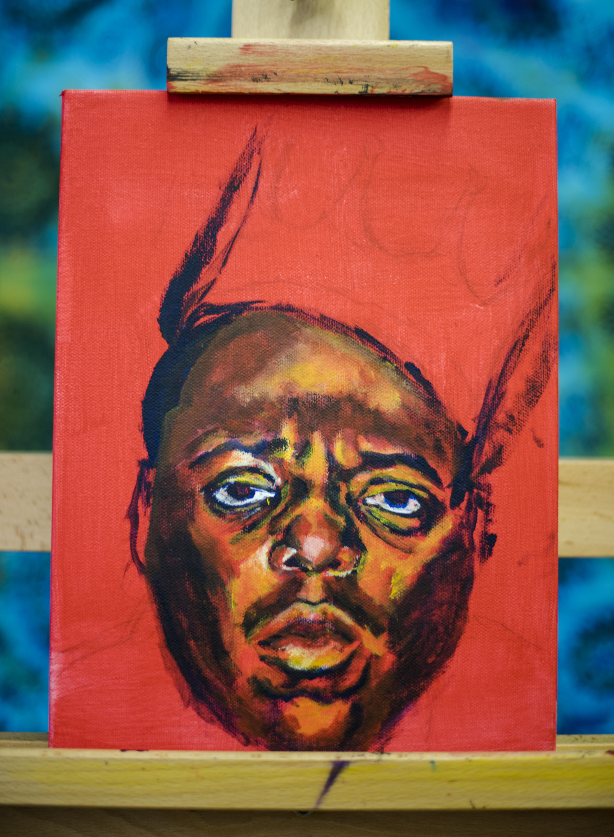2400x3269 Michael Frizzell Siouxland Public Media's Artist Of The Month Kwit - Biggie Smalls Crown Painting