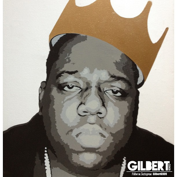 612x612 Biggie! Enuff Said - Biggie Smalls Crown Painting