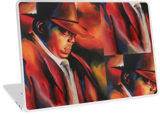 558x400 Biggie Smalls Painting Original Laptop Skins By Neskadesigns - Biggie Smalls Painting