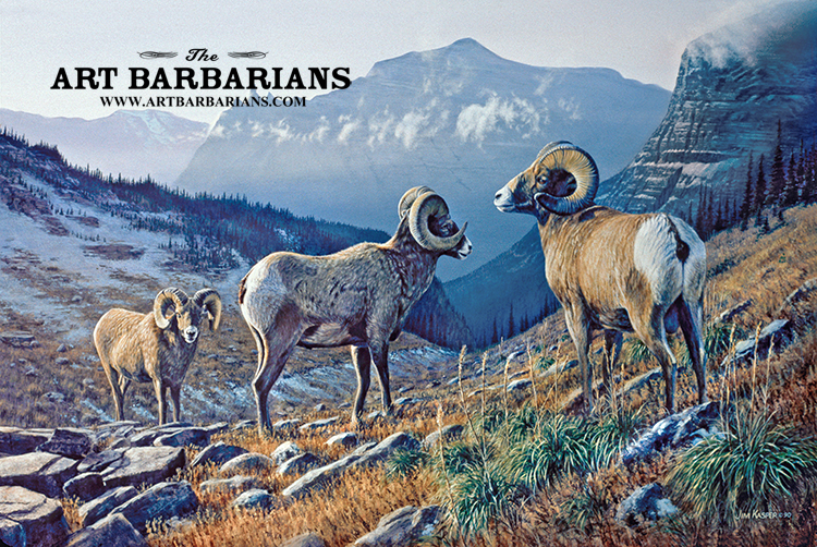 750x502 Wildlife Art Prints Plus Original Paintings With A Wide Selection - Bighorn Sheep Painting