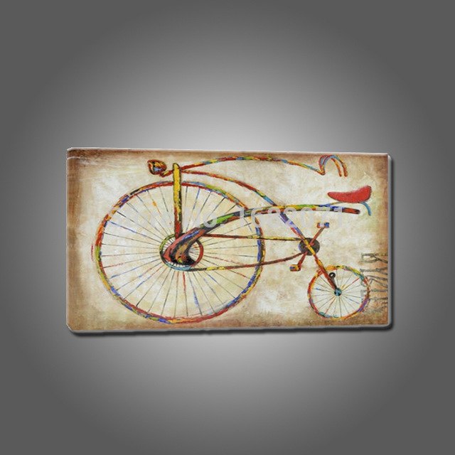 640x640 Free Shipping Modern Designed Bike Oil Painting For Wall - Bike Oil Painting