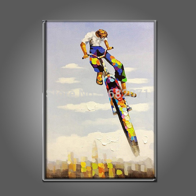 640x640 Professional Artist Support Modern Funny Bike Oil Painting - Bike Oil Painting