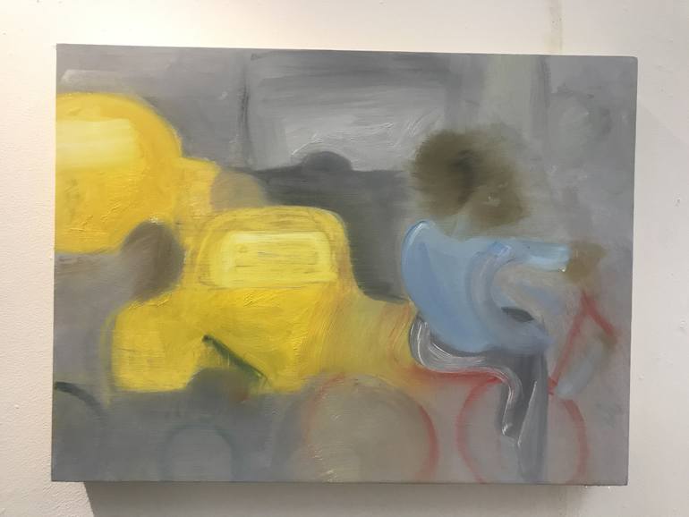 770x578 Saatchi Art I Don'T Know How To Ride A Bike Painting By Juhyun Lee - Bike Painting Art