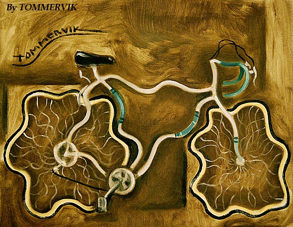 596x461 Tommervik Abstract Ten Speed Road Bike Painting Tommervik - Bike Painting Art