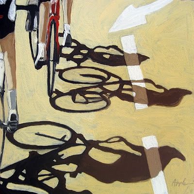 400x400 Bicycle Art Oil Painting - Bike Painting Art