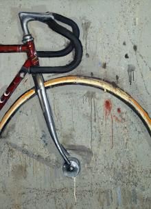 220x303 Bicycle Paintings, Prints And Custom Bike Art Portraits Bicycle - Bike Painting Art