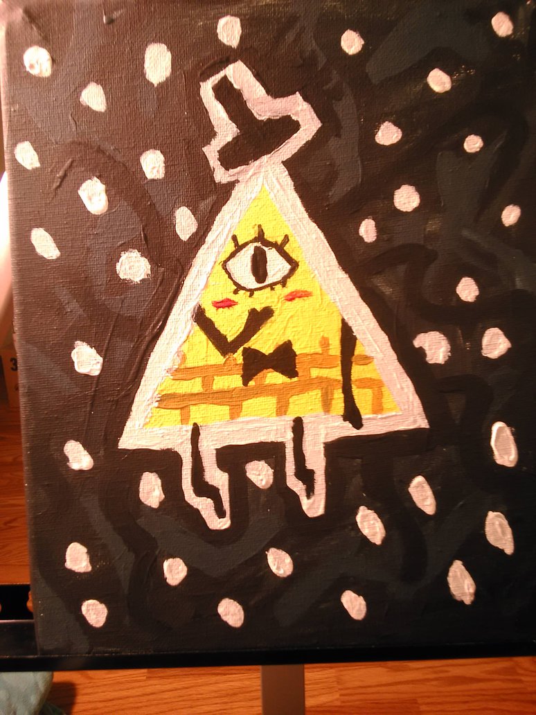 774x1032 Bill Cipher Canvas Painting By Squebgeb - Bill Cipher Painting