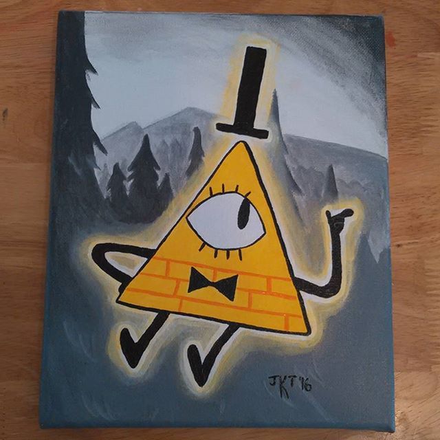 640x640 Bill Cipher From Gravity Falls - Bill Cipher Painting