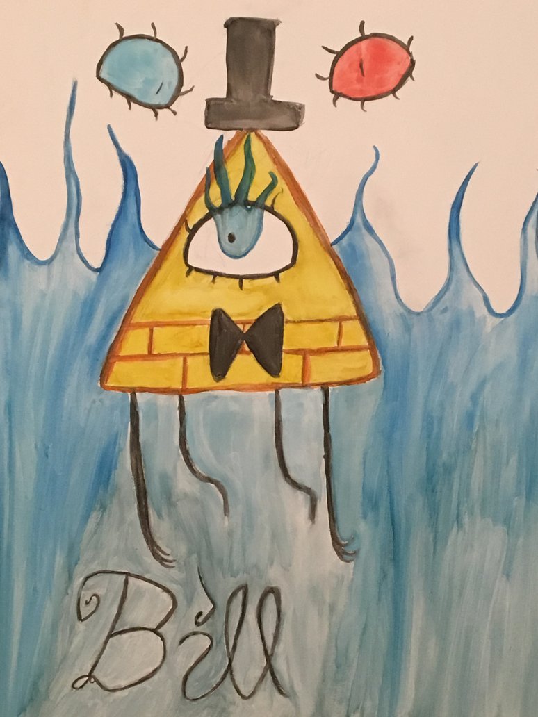 774x1032 Bill Cipher Painting By Deerperpines1234 - Bill Cipher Painting