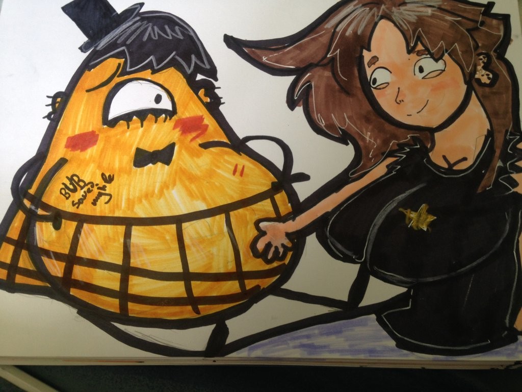 1024x768 Deviant Art - Bill Cipher Painting