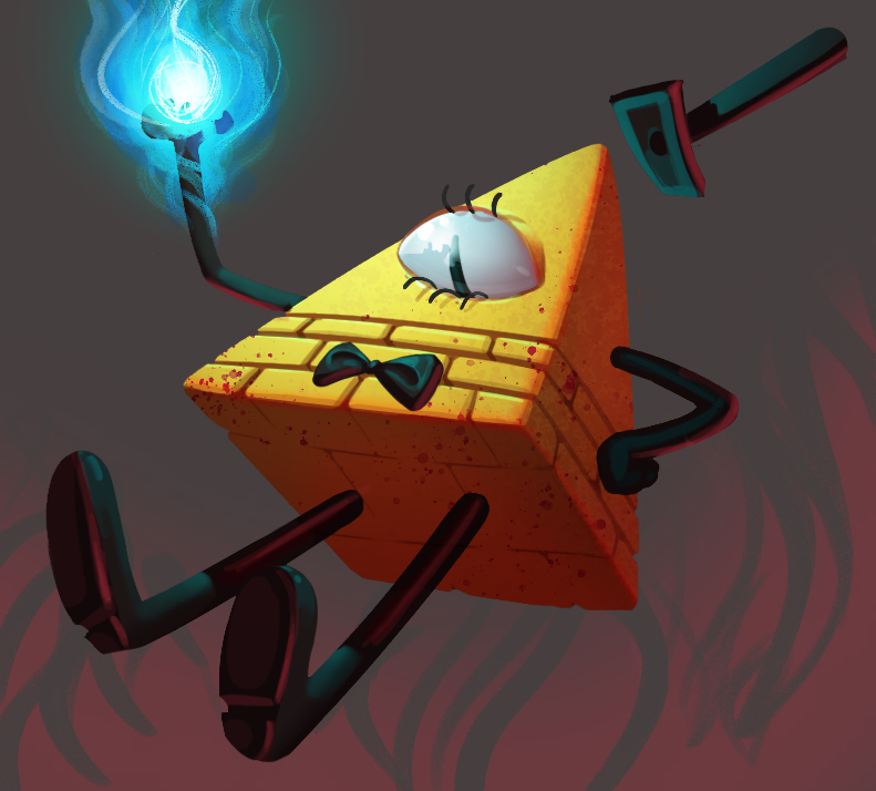 791x714 One Face A Day - Bill Cipher Painting