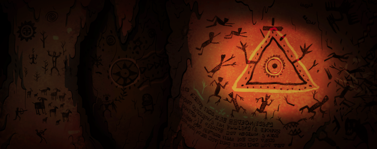 1280x507 This Isn'T The First Weirdmageddon, The Bill Cave Painting Shows - Bill Cipher Painting