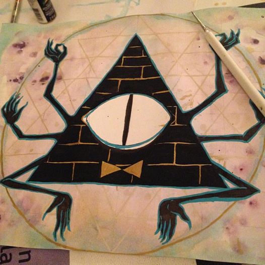 526x526 Wip Bill Cipher Painting By Ghostmotus - Bill Cipher Painting