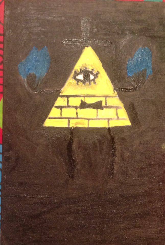 646x960 Bill Cipher Painting By Danny The Rabbit Htf - Bill Cipher Painting